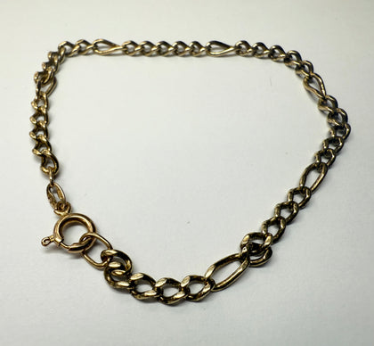 9CT GOLD 8” BRACELET 5gr