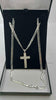 925 Sterling Silver Curb Chain Necklace With Cross Pendant - 24" Long - 21.6 Grams **BRAND NEW**