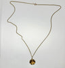 9ct yellow gold St. Christopher pendant with 22" chain