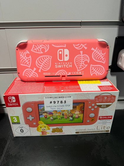 Switch Lite Console, 32GB Isabelle Aloha Coral Pink, (No DLC)