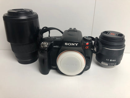 Sony Alpha A450 14.2mp Dslr Camera with 2 lenses