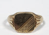 9CT - Yellow Gold Signet Ring - 3.43g - Size V - Hallmarked