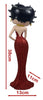 Betty Boop Holding Flowers Red Glitter Dress 38cm