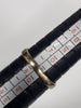 Beautiful 9CT - Yellow gold ring With Black And Clear Stones - 2.68g - Size P - Hallmarked