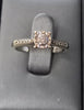 9ct White Gold Diamond Ring - Size-P 3.6g
