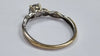 9ct gold two toned twisted vine ring cz size O