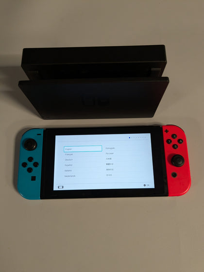 Nintendo Switch Console Neon Blue and Red