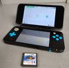 New Nintendo 2DS XL Black Turquoise + Super Mario DS Game