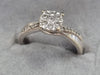 9ct White Gold Diamond Ring - Size K