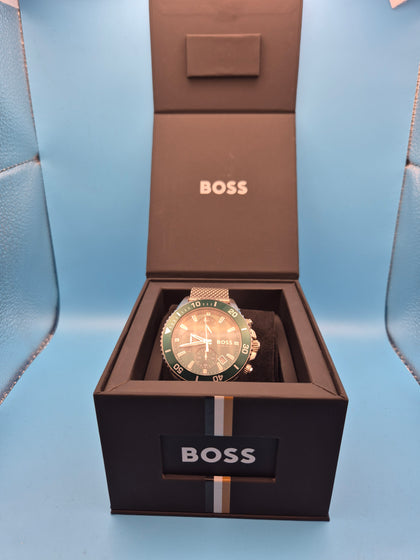 Boss Admiral Watch Green Model HB 293.1.127.3617 Boxed