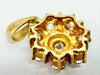 18ct yellow gold flower pendant with diamonds
