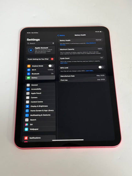 APPLE IPAD A16 (A3354) 11”, 128GB, PINK, WIFI ONLY, UNBOXED