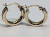 9ct Gold Cz Hoop Earrings