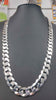 925 silver necklace Curb white style 111.2G 26" with box **BRAND NEW**
