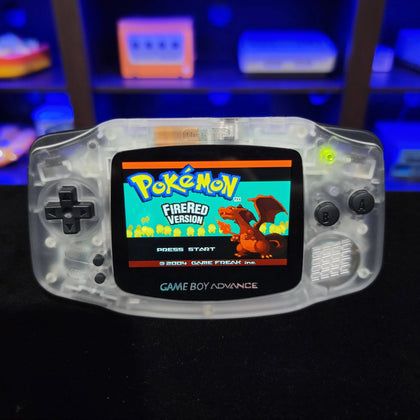 Clear Game Boy Advance GBA iPS Backlit LCD Usb-C 1800 mAh Rechargeable Battery