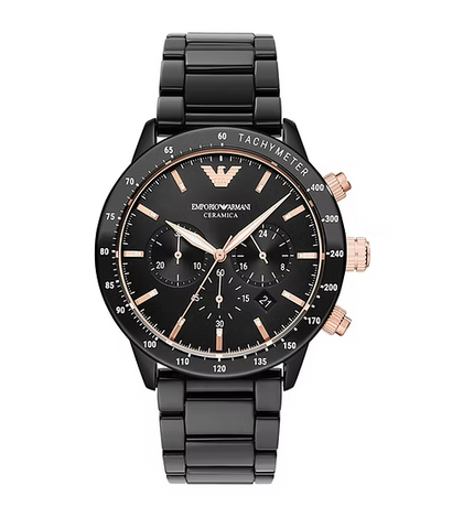 Emporio Armani Men's AR70002 Ceramica Mario Chronograph Watch ***Boxed***