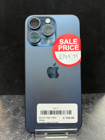 Apple iPhone 15 Pro Max 256GB  - Blue Titanium