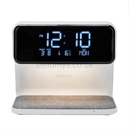 Goodmans Wireless QI Charging Alarm Clock Home Decor Alarm