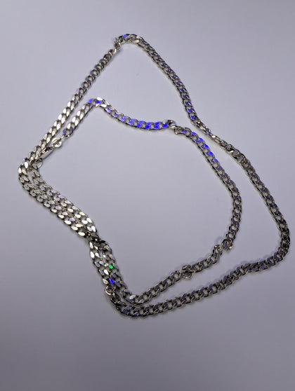 silver curb chain 24