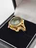 18ct Gold Ladies Ring with Natural Rutilated Quartz – Size Q – 10.0g Statement Piece