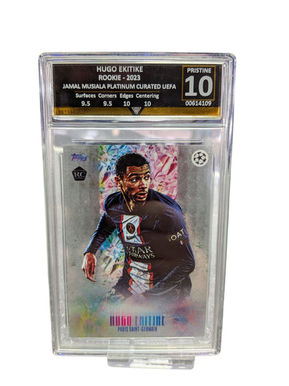 GRADED FOOTBALL CARD  HUGO EKITIKE PRISTINE 10