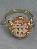 9ct Cameo Dancing Ladies Ring and Necklace LEYLAND