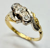 18ct gold & platinum & diamond ring size K 1/2