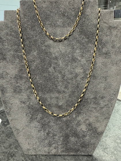 9ct Yellow Gold Belcher Chain  -24