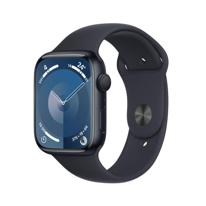 Apple Watch Series 9 - 45mm - GPS - Midnight Aluminium Case - Black Sport Band