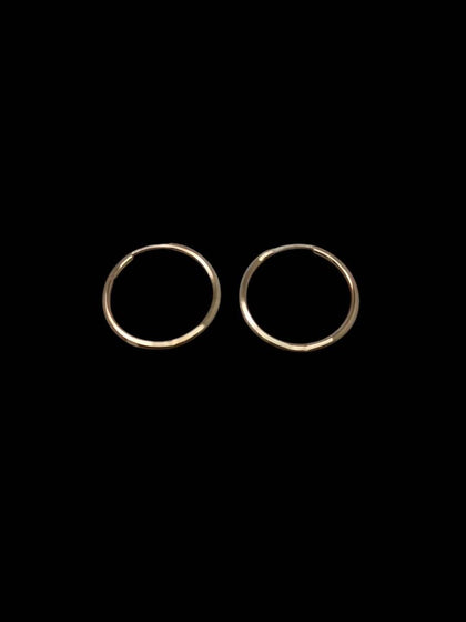 Pair Of 9ct Yellow Gold Hoop Earrings - 0.44 Grams