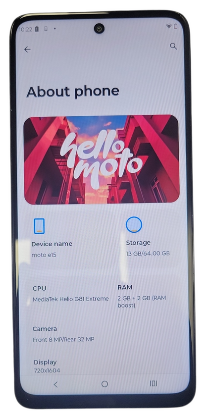 Motorola Moto E15 - 64GB - Unlocked