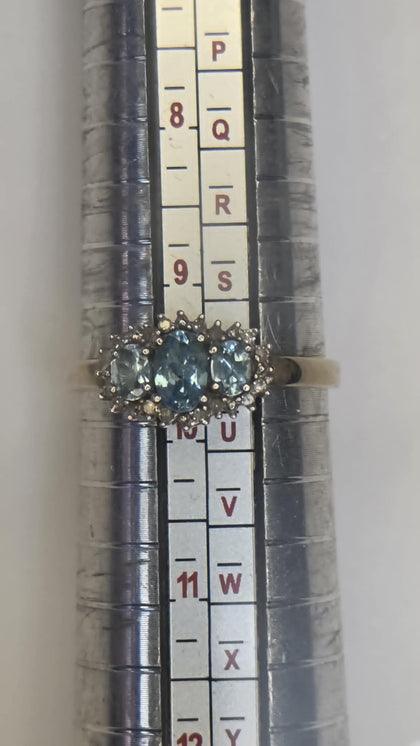 9CT Gold Stone Stone Ring Size T