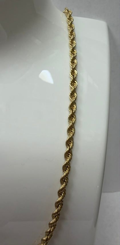 9ct Yellow Gold rope Chain, 20