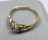9ct Gold Diamond Ring Size Q1/2