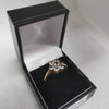 9K Gold Ring, CZ Stones, 375 Hallmarked, 2.50Grams, Size: T, Box Included