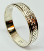 9ct white gold wedding band ring size O1/2