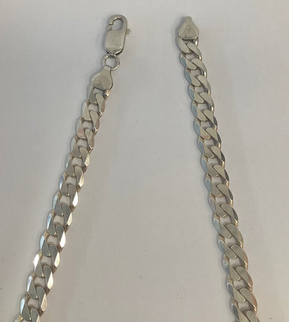 Silver Curb Chain 24-Inch