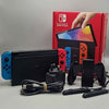 Nintendo Switch OLED - Neon Blue/Neon Red boxed with accessories