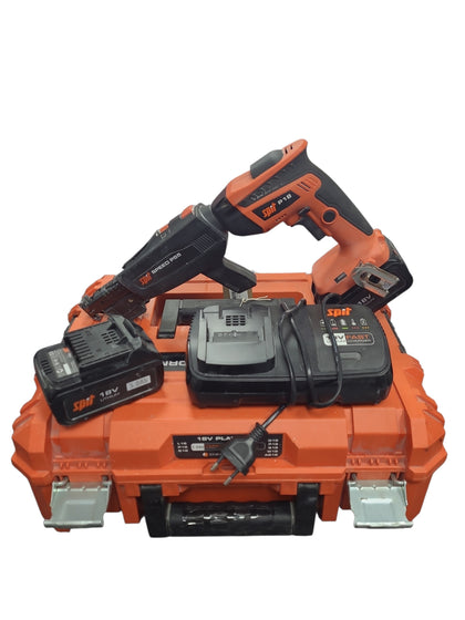 SPIT P18 / P18+ 18V Cordless Drywall Screwdriver – 2x 5.0Ah Batteries, Charger & P55 Attachment