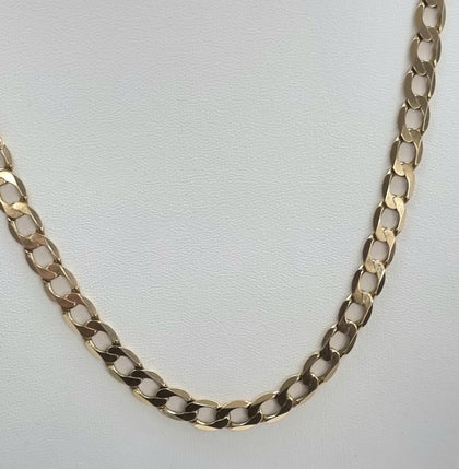 9ct Yellow Gold Curb Chain 21
