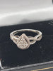 9CT gold hallmarked teardrop shaped diamond ring . 2.0 grams size i