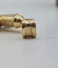14CT Hallmarked 585, Yellow Gold, Two-Tone Tubular Crucifix Pendant, 2", 2.81G