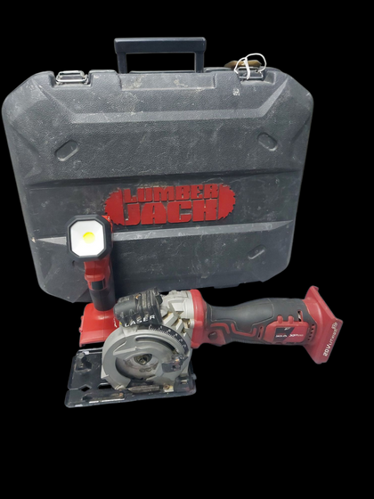 lumber jack plunge saw - lps89l no battery - lumber jack drill set x2 2 batteries lumber jack light LT1000 - no battery bundle with carry case