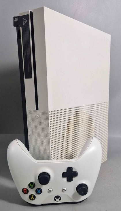 Xbox One S Console, 1TB, White, Unboxed with leads and controller