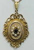 9ct gold necklace & ornate locket 20"