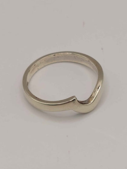 (375 Hallmarked&Tested), 2.4G White Gold Ring, Size K