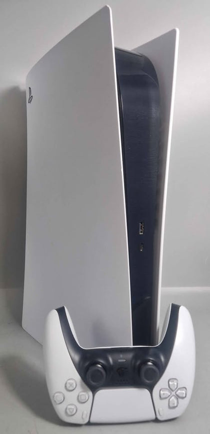Sony Playstation 5 Digital Edition Console, 825GB, White With Controller