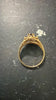 9ct Yellow gold and Blue stone ring
