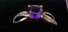 Topaz gold ring 9ct, purple. Size N . 2.53g