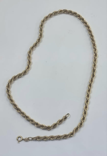 9ct Gold Rope Chain 18